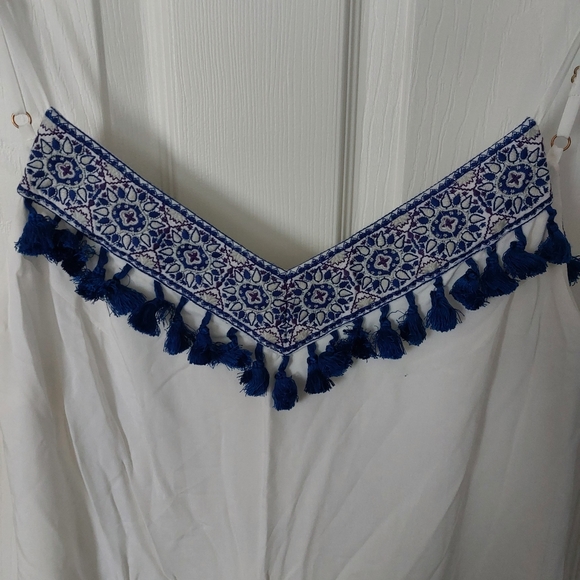 NWT Show Me Your MuMu Angelica Slip Dress Casablanca Blues Embroidery, Size M - Picture 4 of 8